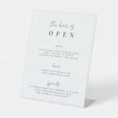 Signe De Table Menu Barre Mariage de script minimal (Recto)