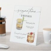 Signe De Table Menu boisson Mariage moderne BLAIRE Signature (In SItu)