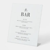 Signe De Table Menu Boisson Pedestal Bar Cocktail Bar Signal Mari (Recto)