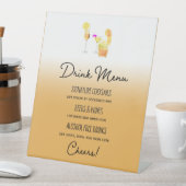 Signe De Table Menu boisson sophistiqué (In SItu)