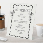 Signe De Table Menu Bow Old Money Mariage Bar Bow (In SItu)