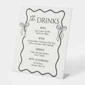 Signe De Table Menu Bow Old Money Mariage Bar Bow (Recto)