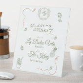 Signe De Table Menu Caste Mariage Monogramme Boissons (In SItu)