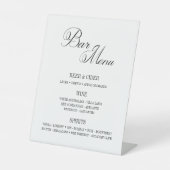 Signe De Table Menu classique à barres noir et blanc 8 x 10 pouce (Recto)