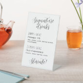 Signe De Table Menu Cocktail de mariage personnalisé (In SItu)