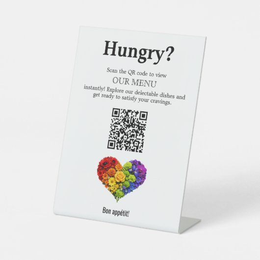 Signe De Table 🌈 Menu Code QR Flourish Ensemble (Recto)