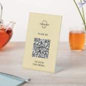 Signe De Table Menu Code QR | Logo Contactless Moderne Pedestal S (In SItu)