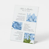 Signe De Table Menu Consommation moderne Blue Hydrangea Signature (Recto)