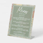 Signe De Table Menu de Baby Shower "Oh The Places..." (Recto)