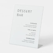 Signe De Table Menu de bar à desserts de mariage minimaliste mode (Recto)