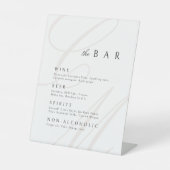 Signe De Table Menu de bar à monogramme de calligraphie d'éléganc (Recto)