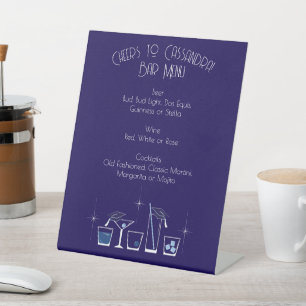 Signe De Table Menu de bar Cap & Cocktail Soirée de Remise des Di