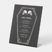 Signe De Table Menu de boissons de bar de mariage gothique Hallow (Recto)
