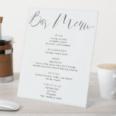 Signe De Table Menu de boissons Mariage de script de calligraphie (In SItu)