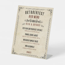 Menu de la bière de la salle de la bière de l'Okto