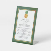 Signe De Table Menu de la collection de Mariages d'ananas tropica (Recto)