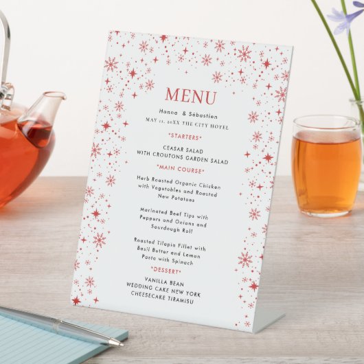Signe De Table Menu de mariage (In SItu)