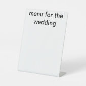 Signe De Table Menu de mariage (Recto)