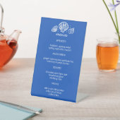 Signe De Table Menu de mariage à la plage des coquillages CUSTOM  (In SItu)