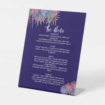 Menu de mariage du 4 juillet, Menu minimaliste