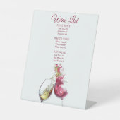 Signe De Table Menu de mariage élégant danse vin rouge blanc (Recto)