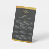 Signe De Table Menu de mariage Midnight Gold (Recto)