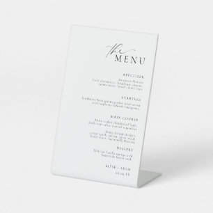 Signe De Table Menu de mariage minimaliste Ellesmere