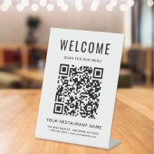 Signe De Table Menu de restaurant moderne sur table avec code QR
