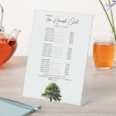 Signe De Table Menu de service élégant moderne arbre de chêne aqu (In SItu)