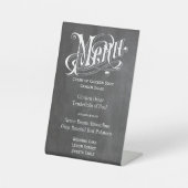 Signe De Table Menu de typographie rétro style tableau noir (Recto)