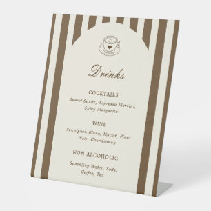 Signe De Table Menu des boissons d'anniversaire Elle est un peu p
