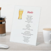 Signe De Table Menu des boissons de la fête de la bière et de la  (In SItu)