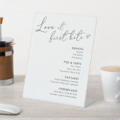 Signe De Table Menu des desserts de calligraphie en forme de cœur (In SItu)