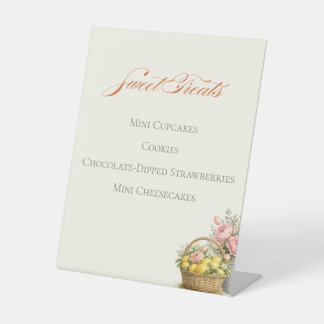Signe De Table Menu des friandises du marché fermier aquarelle