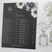 Signe De Table Menu des services en noir blanc