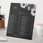 Signe De Table Menu des services Noir Blanc (In SItu)