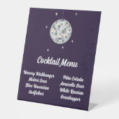 Signe De Table Menu Disco Ball (Recto)