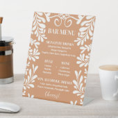 Signe De Table Menu du bar de mariage Talavera mexicain (In SItu)
