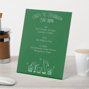 Signe De Table Menu du bar Soirée de Remise de Diplôme Cap Cockta