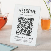 Signe De Table Menu du restaurant moderne QR Code Table (In SItu)