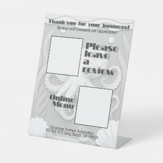 Signe De Table Menu en ligne des avis QR Sign