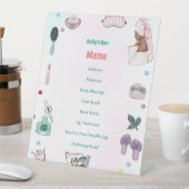 Signe De Table Menu Fille Spa Anniversaire (In SItu)