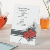 Signe De Table Menu Fleurs bleues et papillons (In SItu)