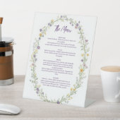 Signe De Table Menu floral simple moderne, Bohème (In SItu)