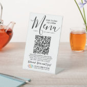 Signe De Table Menu Générateur de code QR & Logo d'entreprise Bla (In SItu)