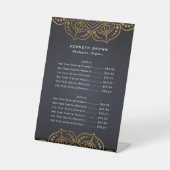Signe De Table Menu Handyman Black Gold Service (Recto)