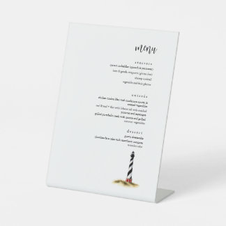 Signe De Table Menu Lighthouse