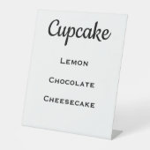 Signe De Table Menu Mariage blanc Cupcake Menu Signal (Recto)