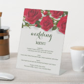 Signe De Table Menu Mariage des roses rouges (In SItu)