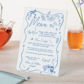 Signe De Table Menu Mariage Doodles Dessin Main Levée Whimsical (In SItu)